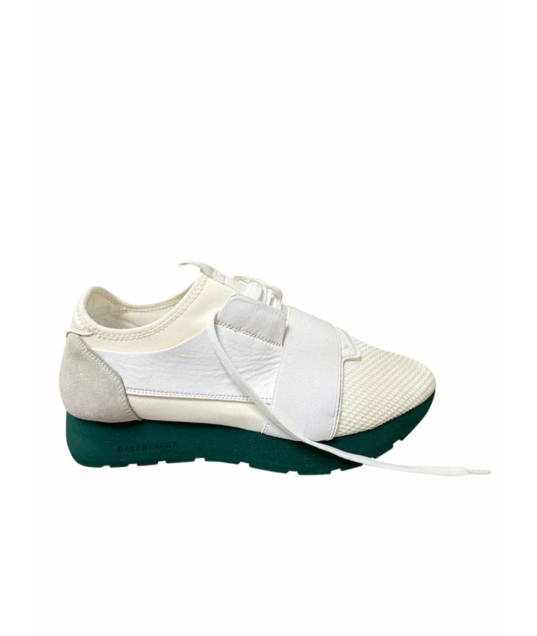 BALENCIAGA Белые текстильные кроссовки, фото 1