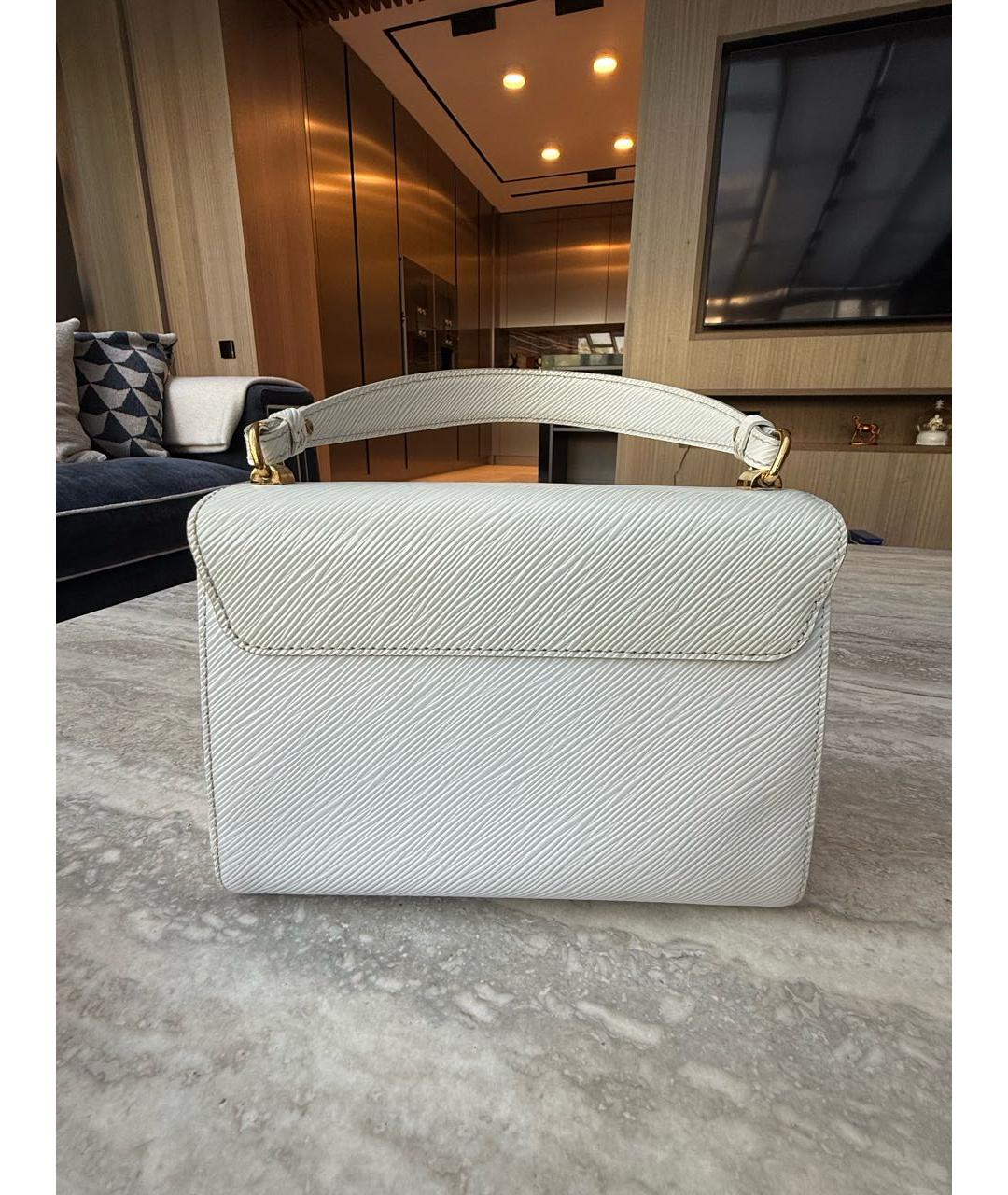LOUIS VUITTON Белая кожаная сумка через плечо, фото 3