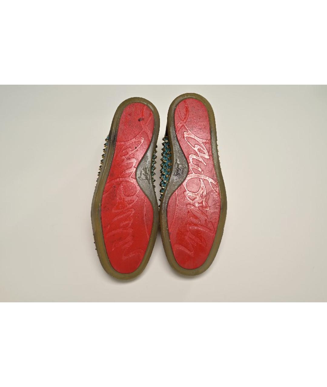 CHRISTIAN LOUBOUTIN Мульти кожаные высокие кроссовки / кеды, фото 8