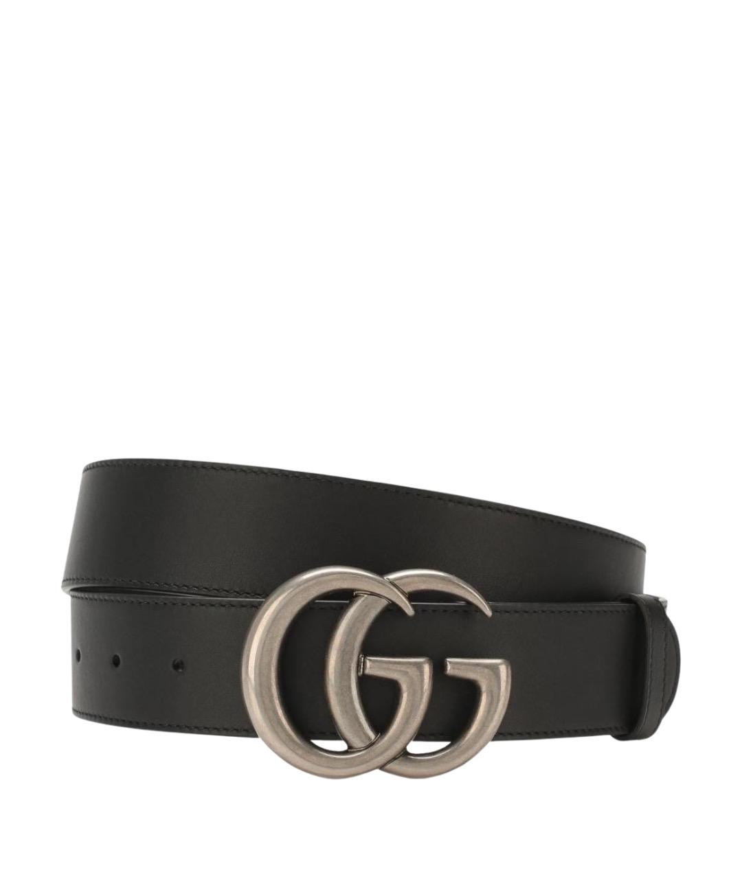 GUCCI Черный кожаный ремень, фото 1