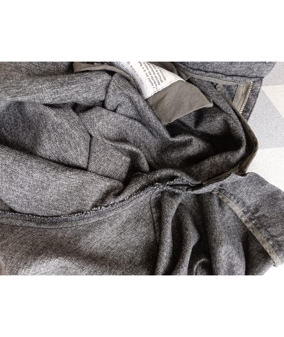 CANALI Серые хлопко-эластановые повседневные брюки, фото 7