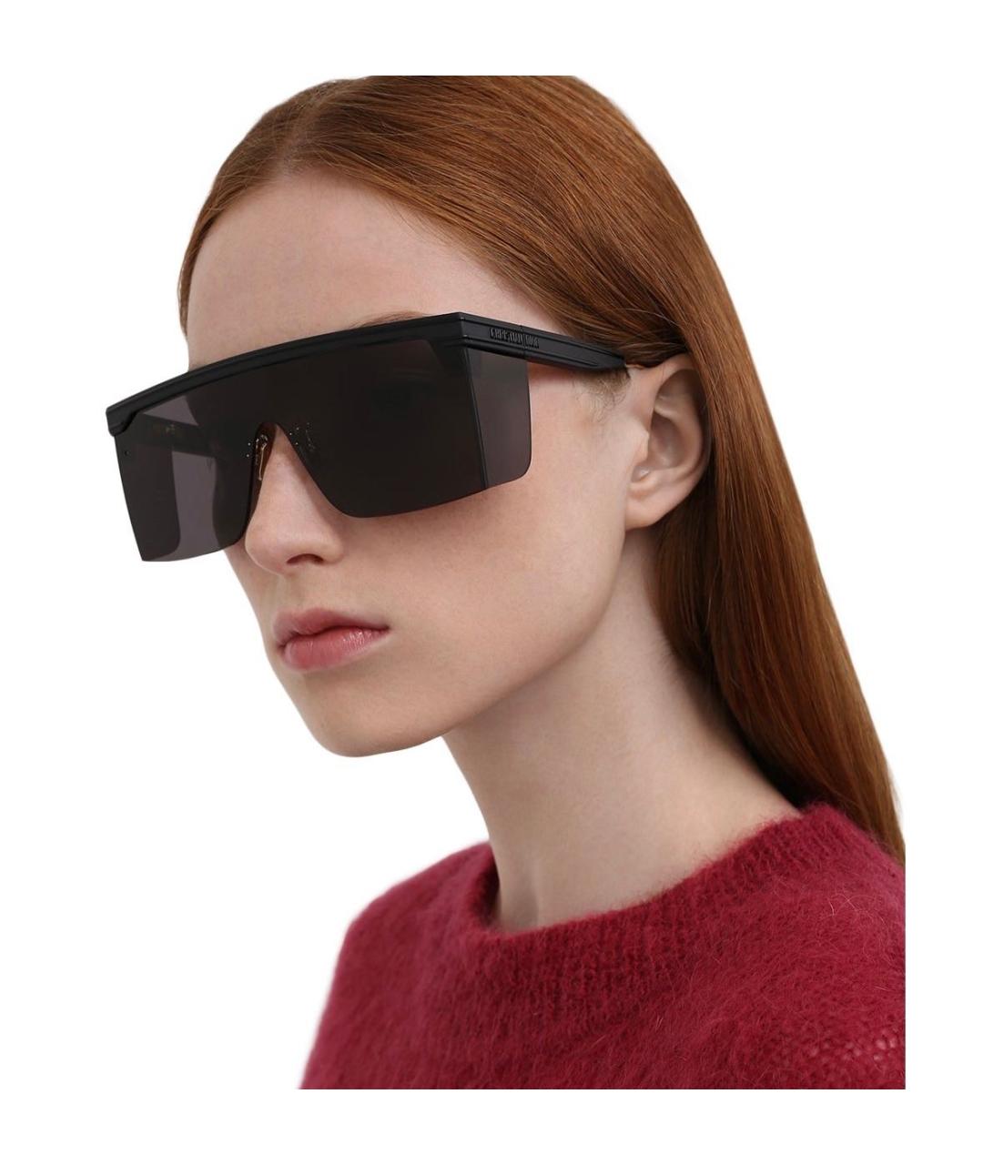 CHRISTIAN DIOR Черные пластиковые солнцезащитные очки, фото 5