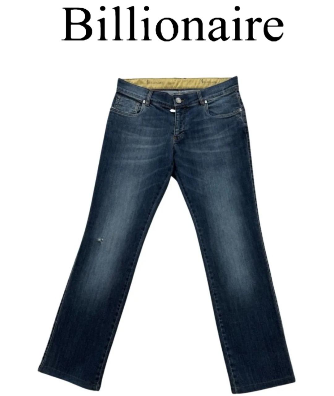 BILLIONAIRE Темно-синие хлопковые прямые джинсы, фото 7