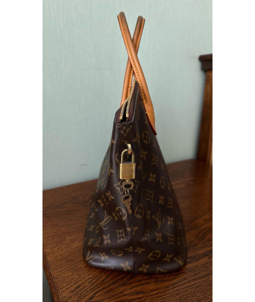 LOUIS VUITTON Коричневая сумка с короткими ручками, фото 2