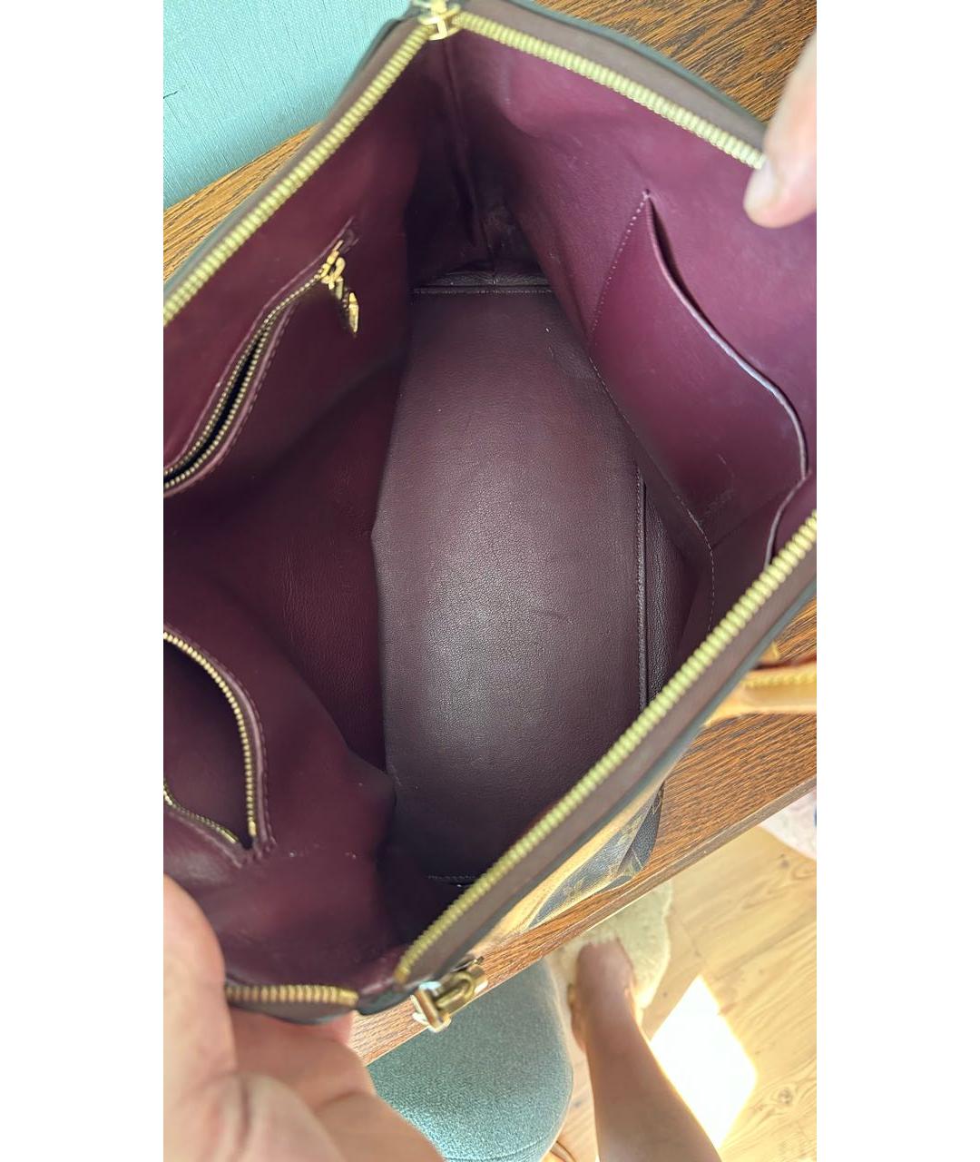 LOUIS VUITTON Коричневая сумка с короткими ручками, фото 4