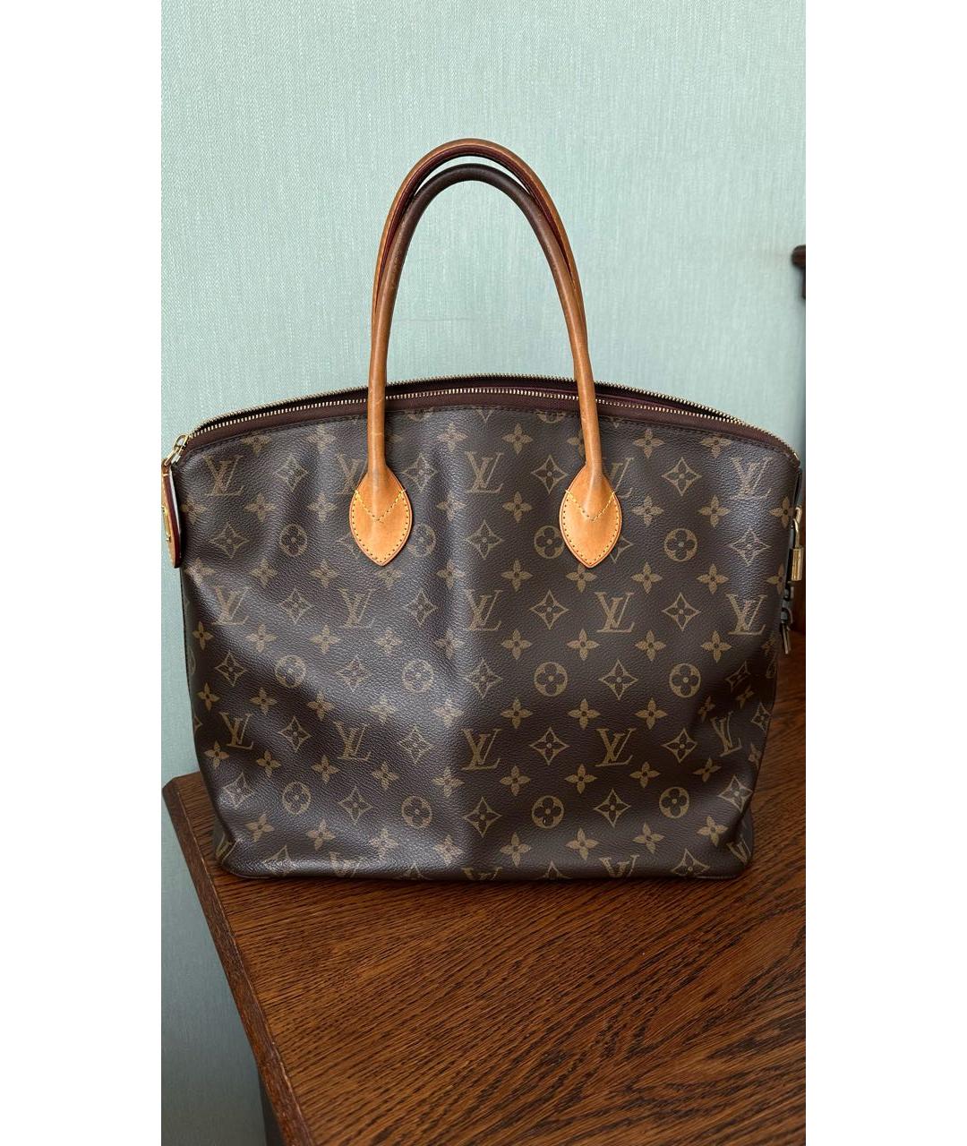 LOUIS VUITTON Коричневая сумка с короткими ручками, фото 5