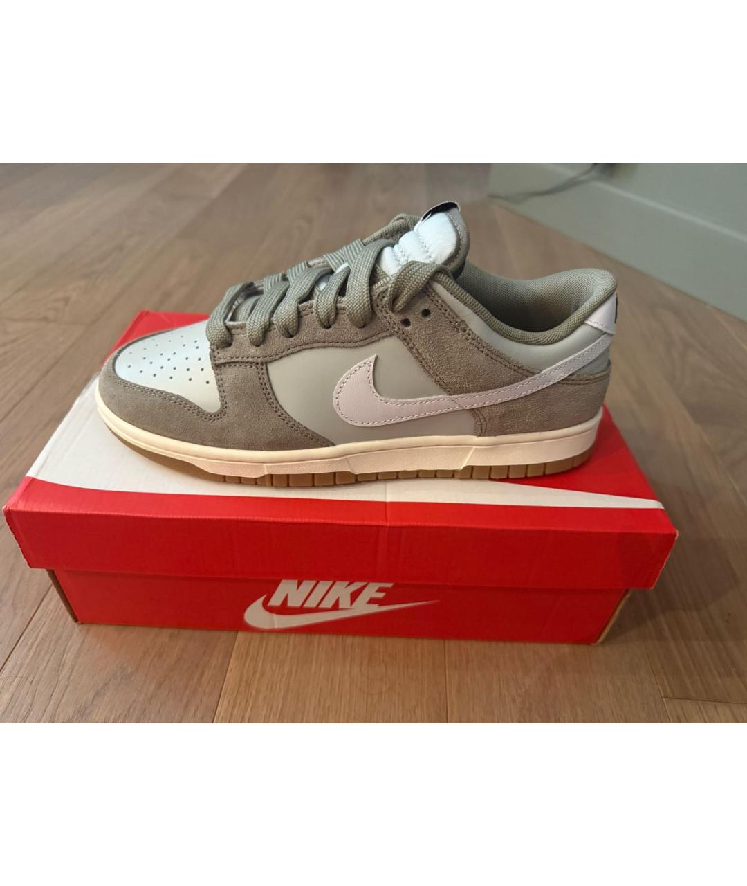 NIKE Бежевые замшевые низкие кроссовки / кеды, фото 3