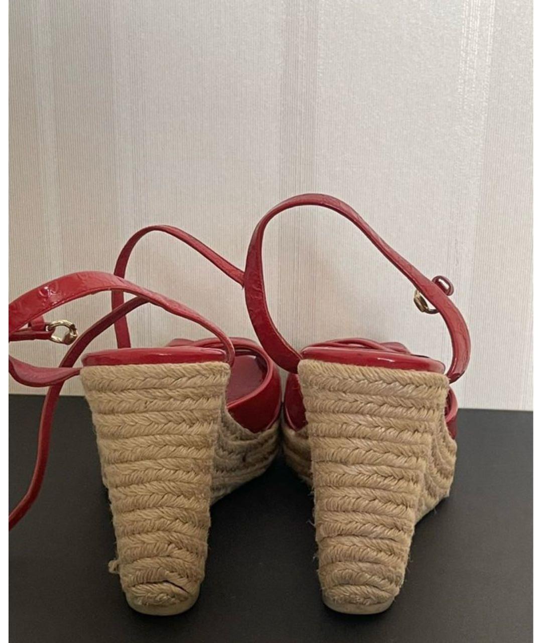 GUCCI Красные эспадрильи из лакированной кожи, фото 6