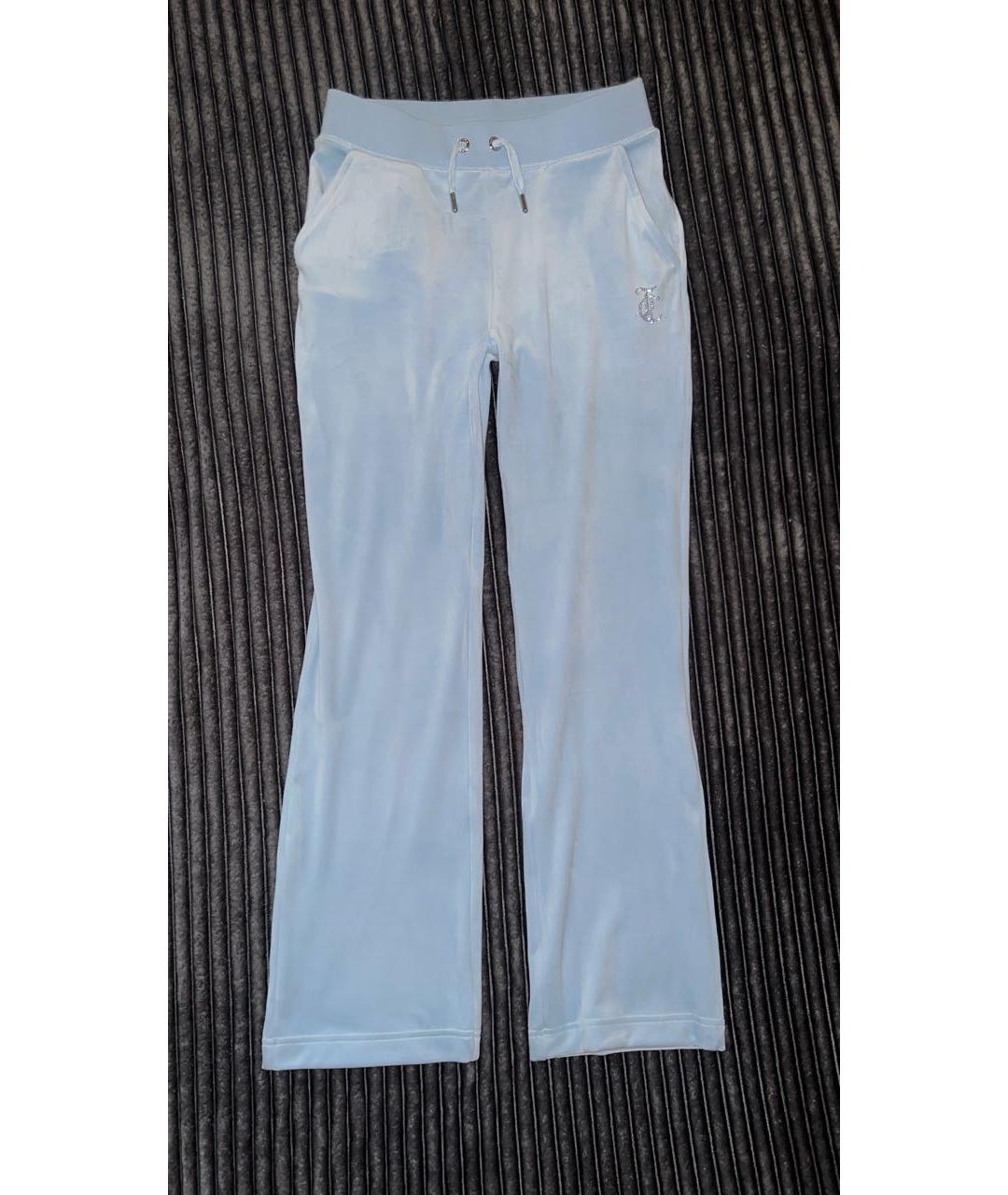JUICY COUTURE Голубой велюровый спортивные костюмы, фото 7