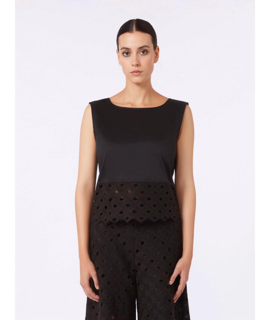 MAX MARA Черная хлопковая майка, фото 3