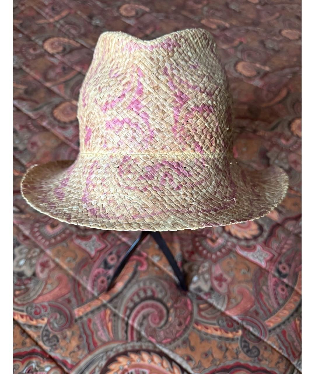 ETRO Бежевая соломенная шляпа, фото 6