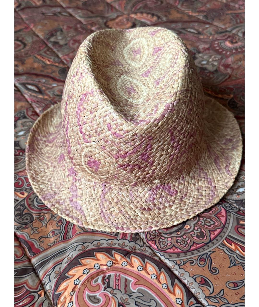 ETRO Бежевая соломенная шляпа, фото 7