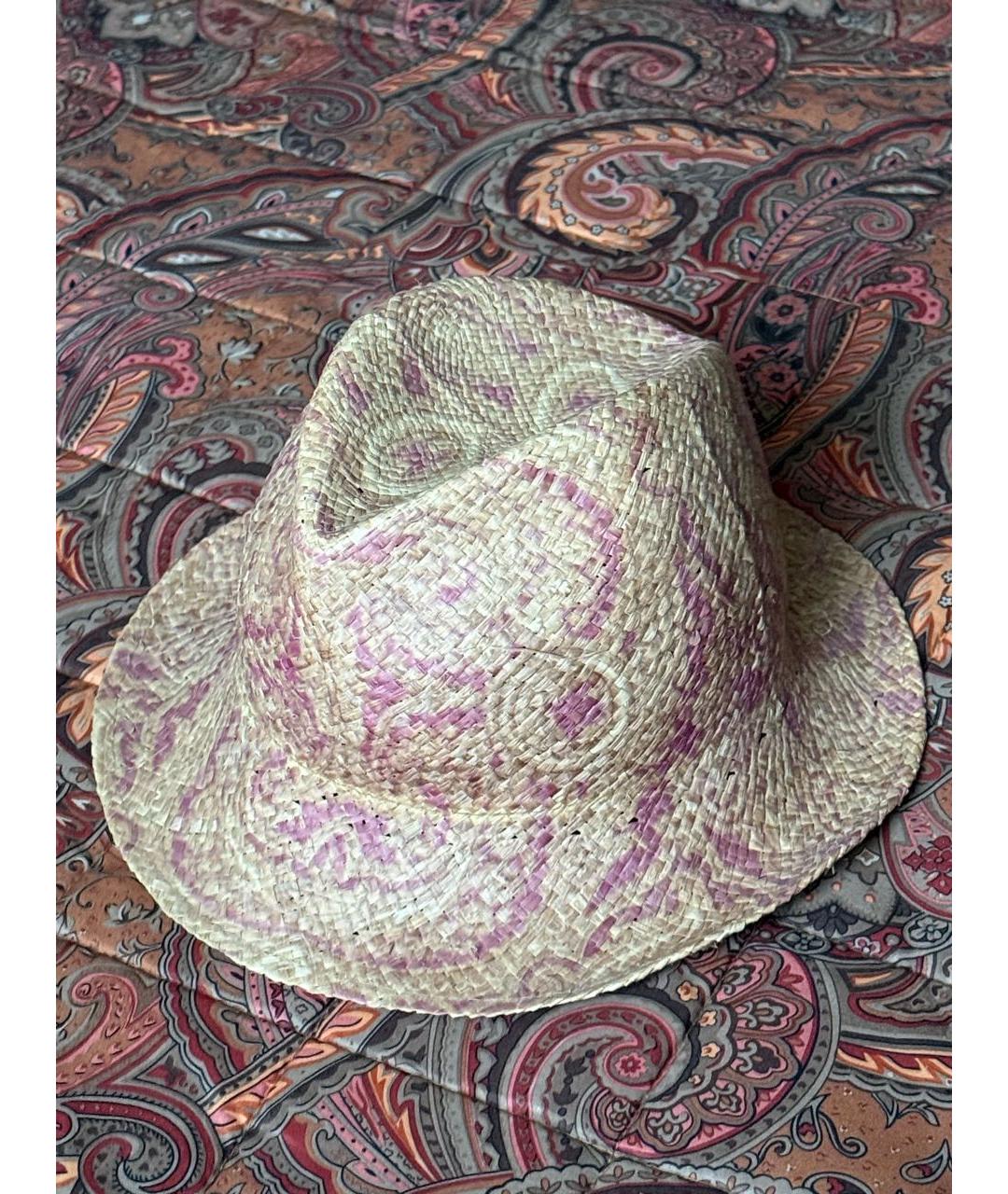 ETRO Бежевая соломенная шляпа, фото 3