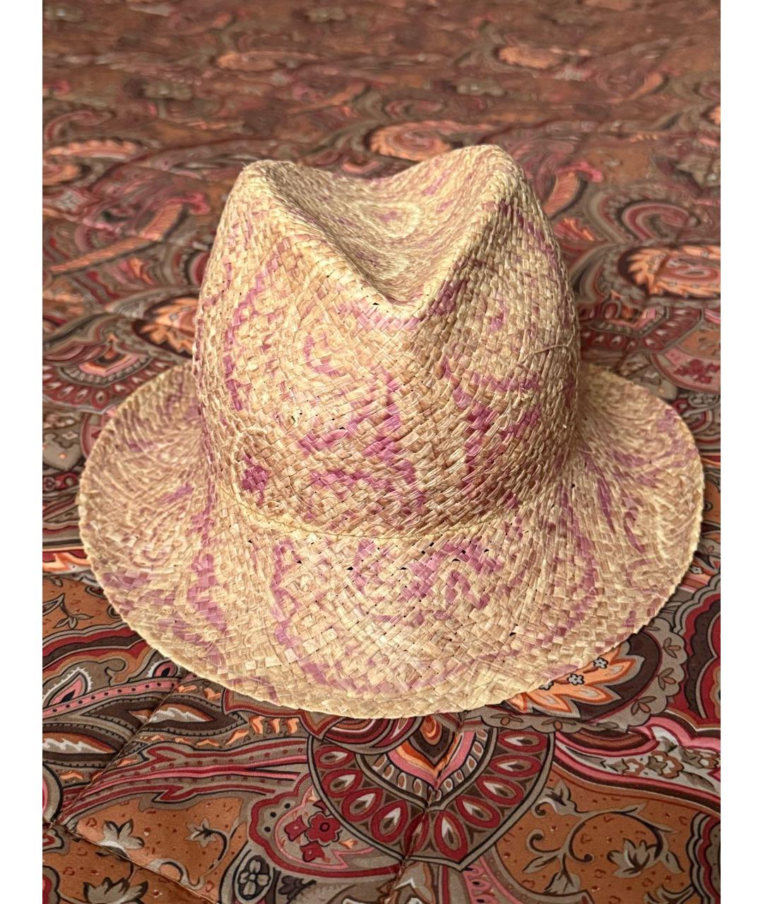 ETRO Бежевая соломенная шляпа, фото 8