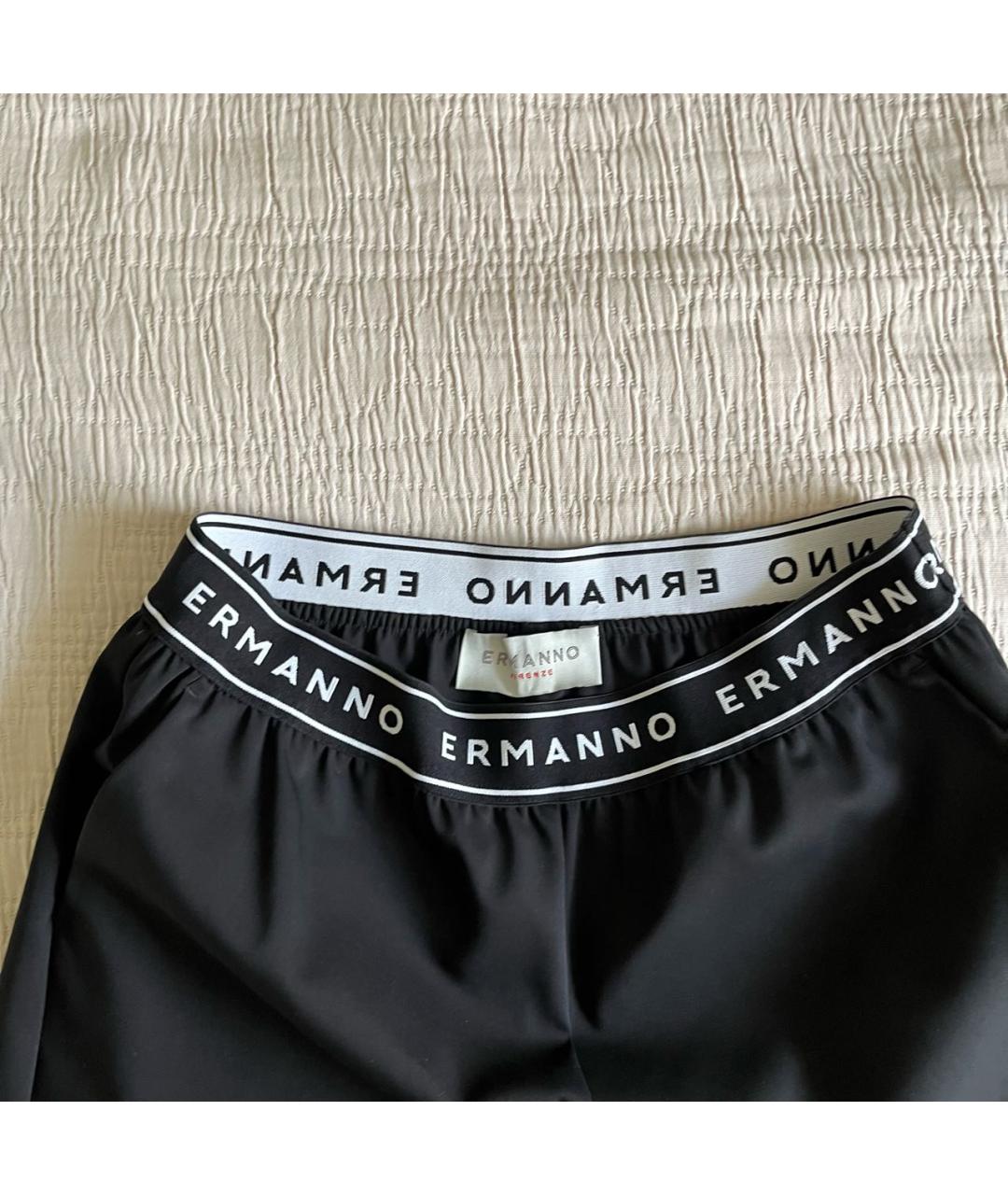 ERMANNO SCERVINO Черные хлопко-эластановые брюки узкие, фото 6
