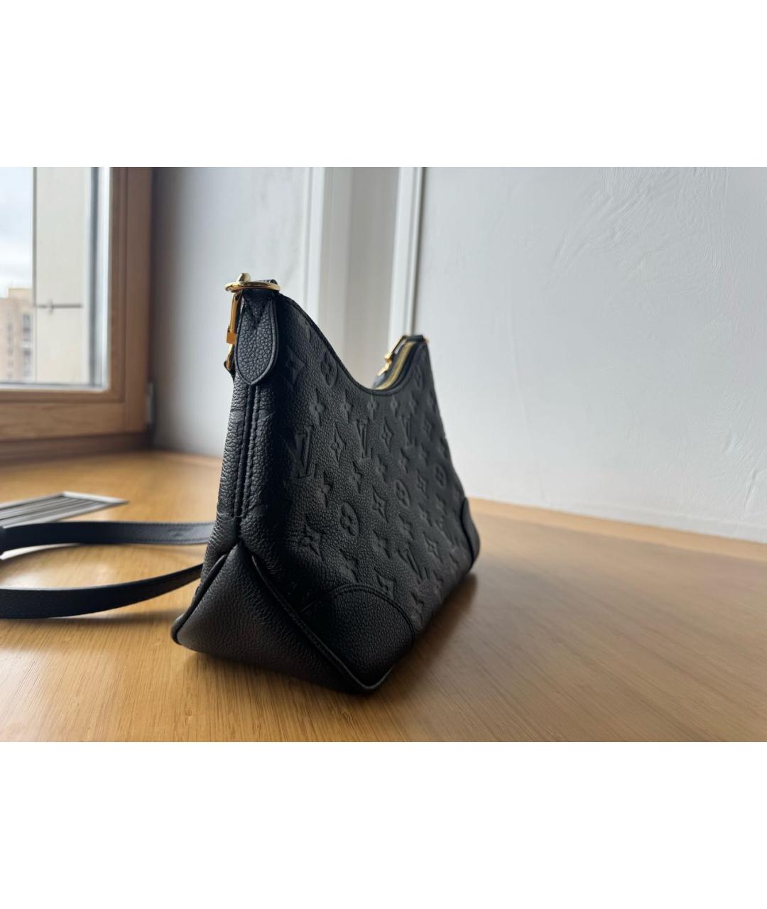 LOUIS VUITTON Черная кожаная сумка через плечо, фото 2