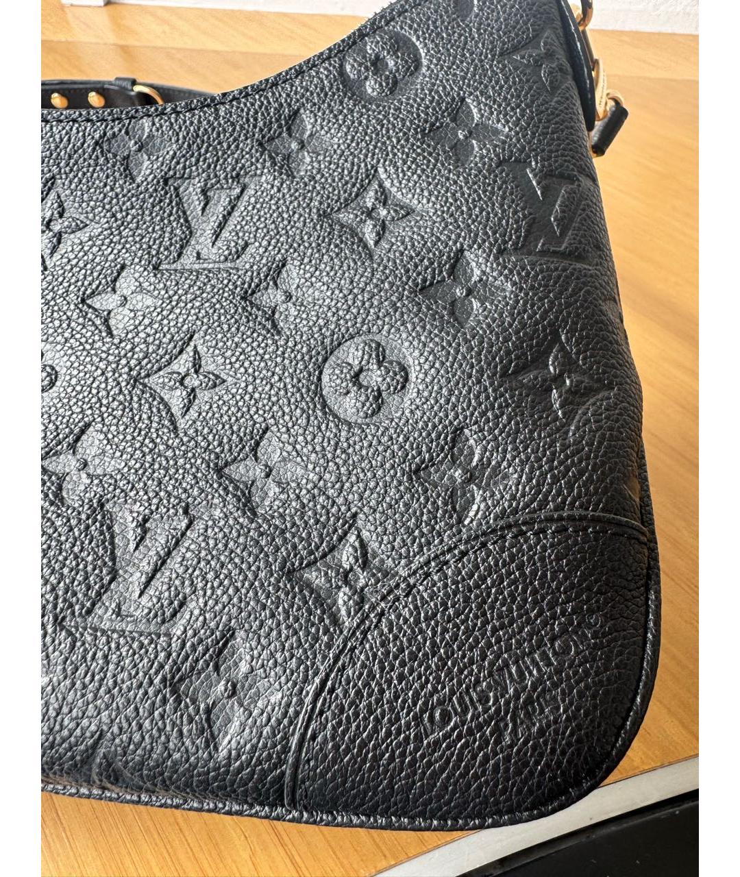 LOUIS VUITTON Черная кожаная сумка через плечо, фото 7