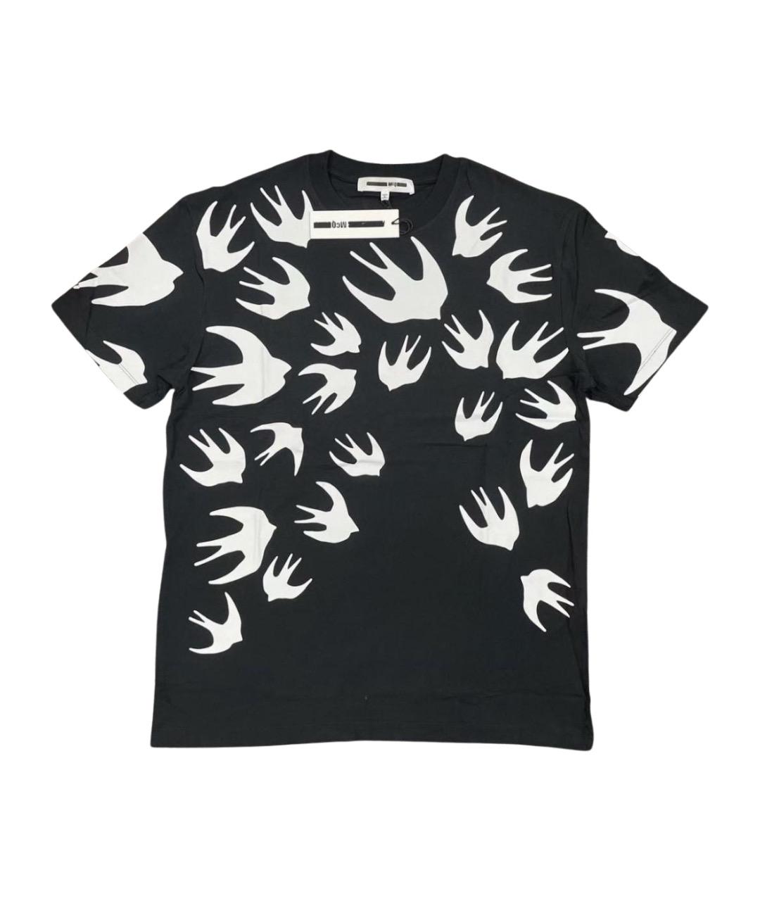 MCQ ALEXANDER MCQUEEN Черная хлопковая футболка, фото 1