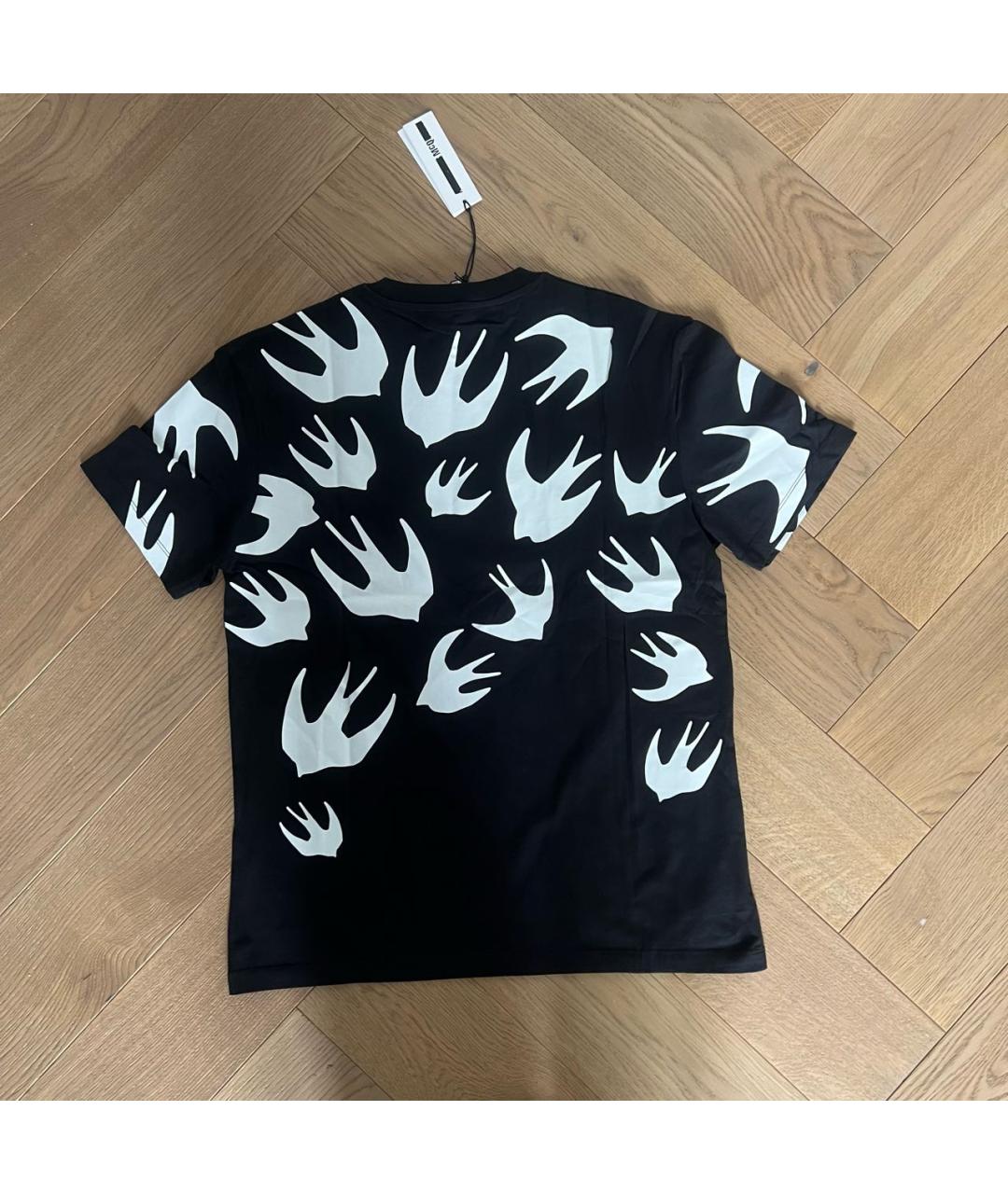 MCQ ALEXANDER MCQUEEN Черная хлопковая футболка, фото 3