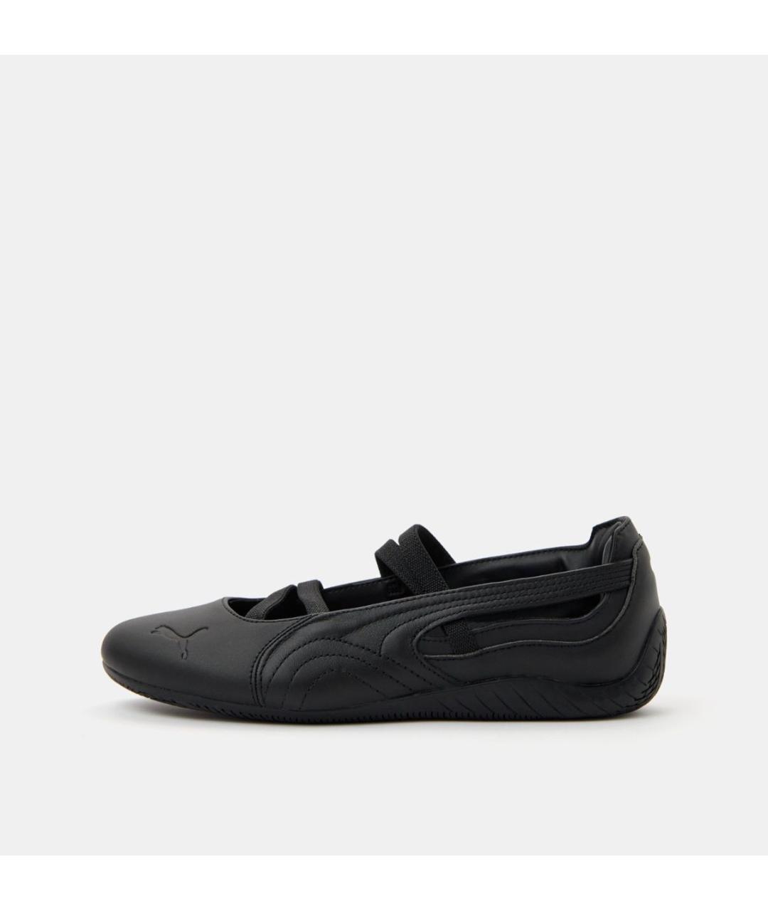 PUMA Черные балетки из искусственной кожи, фото 6