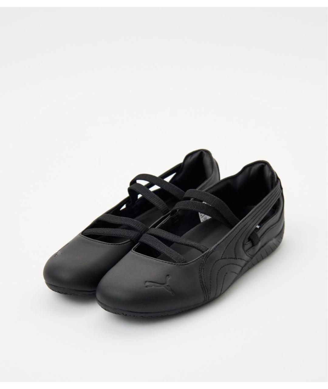 PUMA Черные балетки из искусственной кожи, фото 2