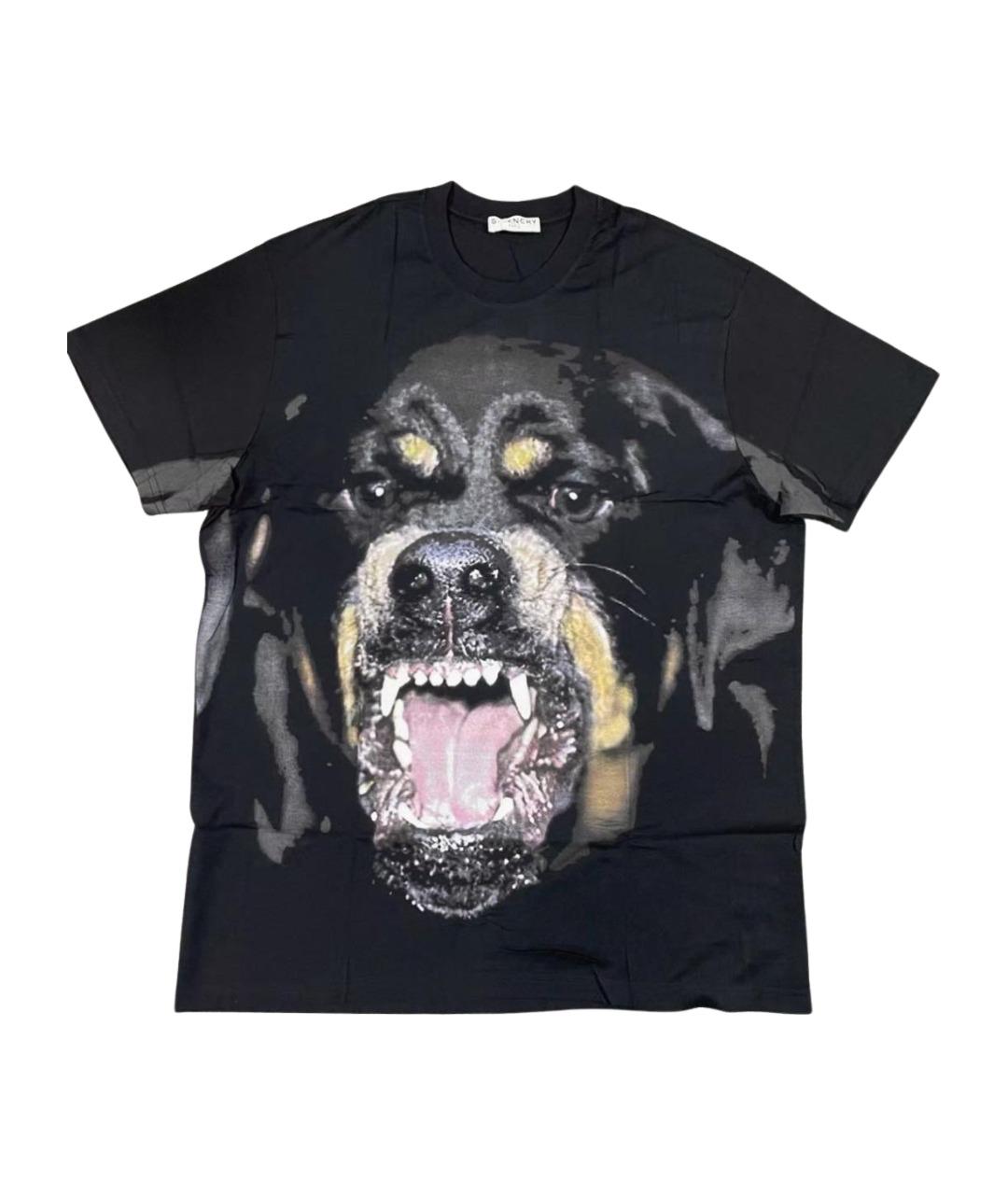 GIVENCHY Черная хлопковая футболка, фото 1