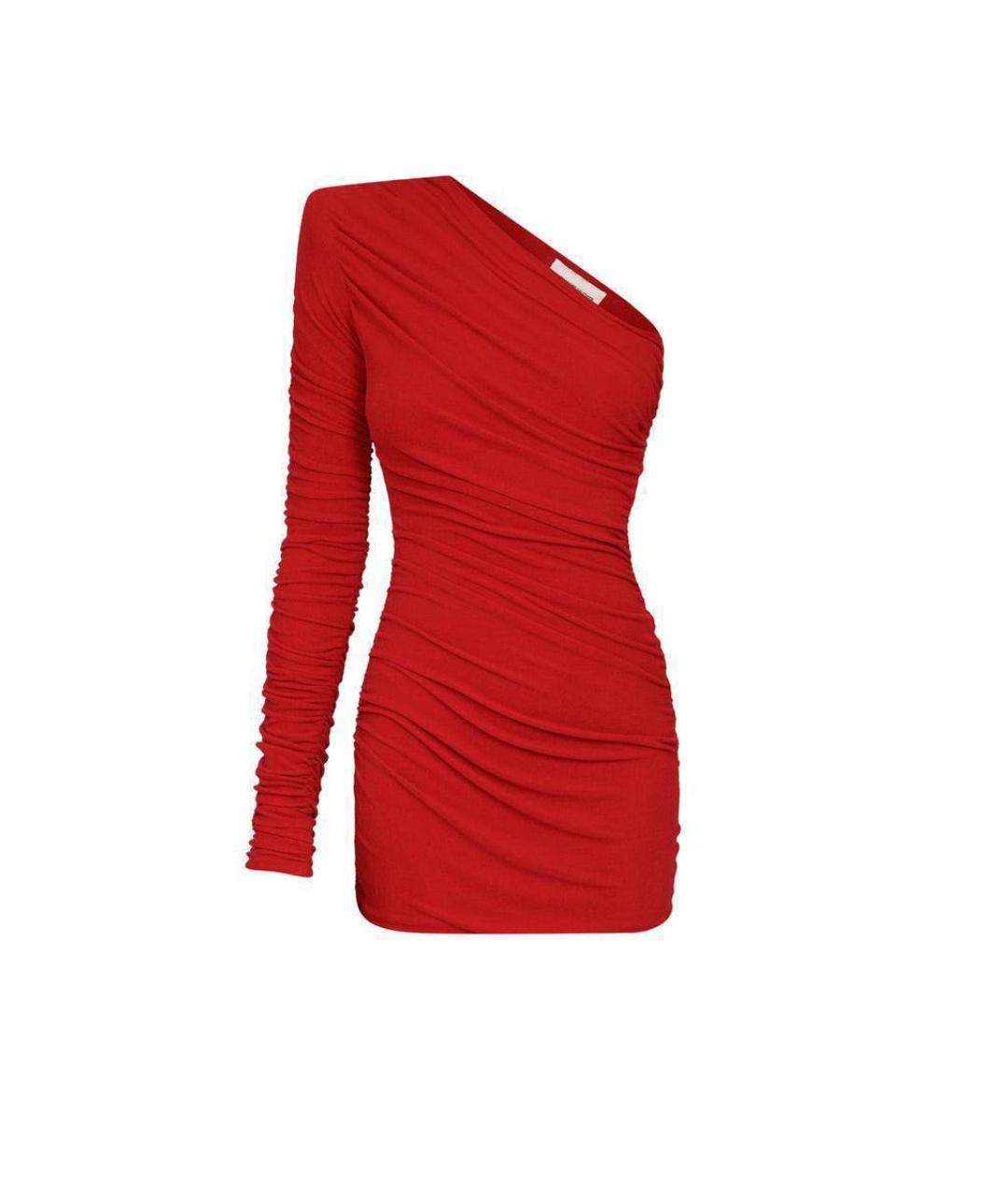 ALEXANDRE VAUTHIER Красное вискозное коктейльное платье, фото 1
