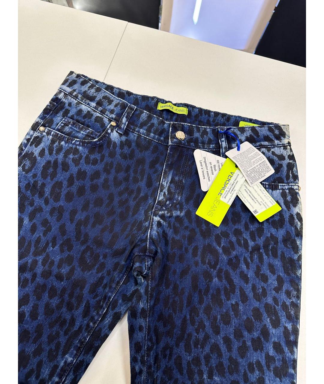 VERSACE JEANS COUTURE Синие хлопковые джинсы слим, фото 5