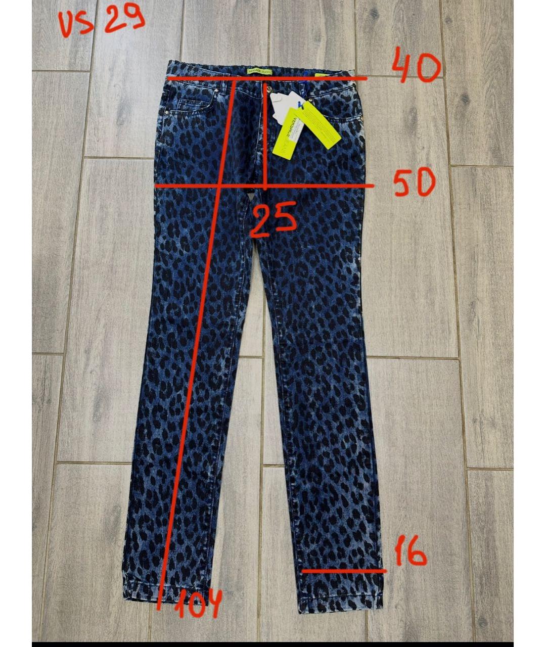 VERSACE JEANS COUTURE Синие хлопковые джинсы слим, фото 8