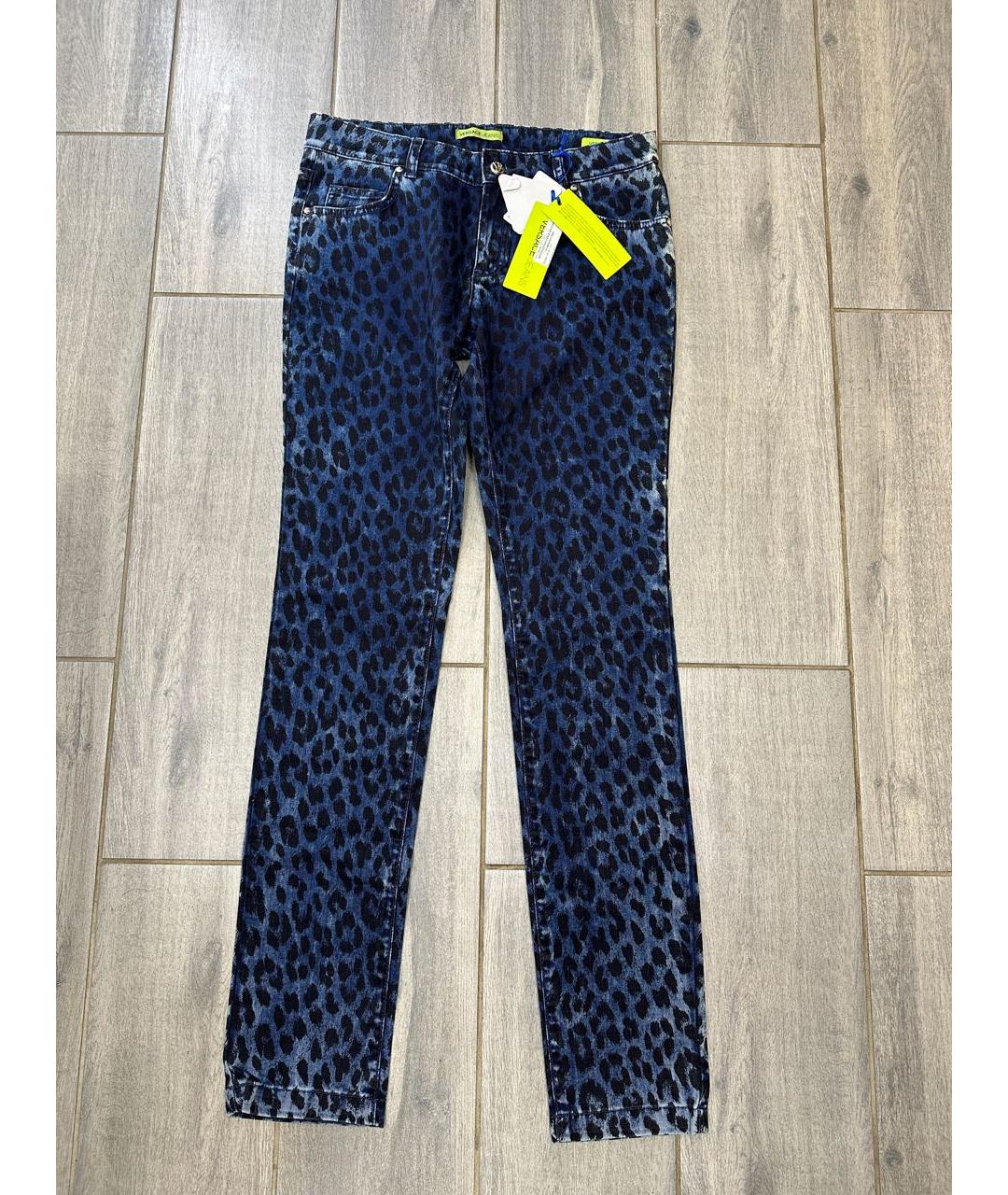 VERSACE JEANS COUTURE Синие хлопковые джинсы слим, фото 9