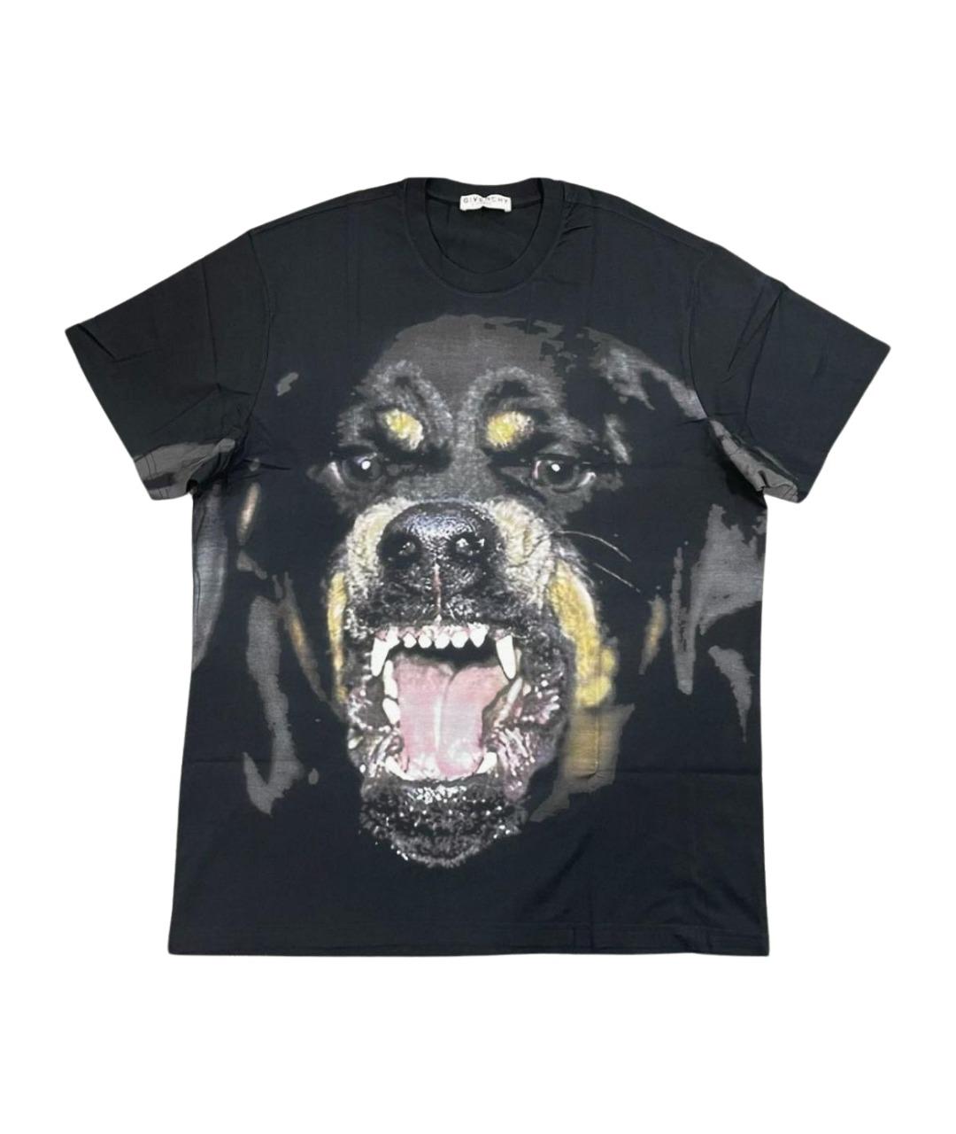 GIVENCHY Черная хлопковая футболка, фото 1