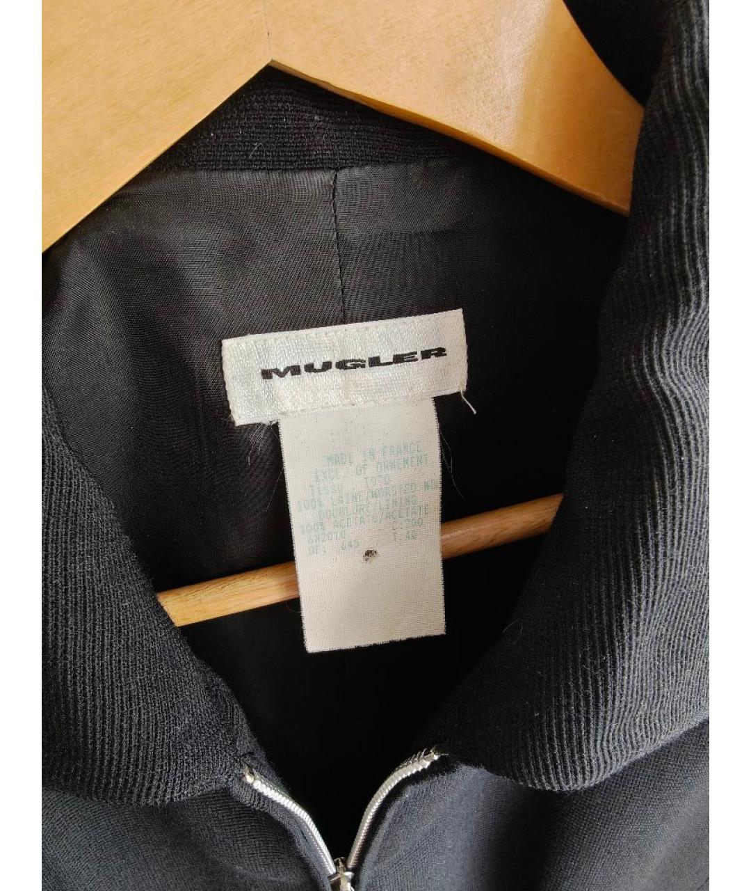 MUGLER VINTAGE Черное шерстяное вечернее платье, фото 5