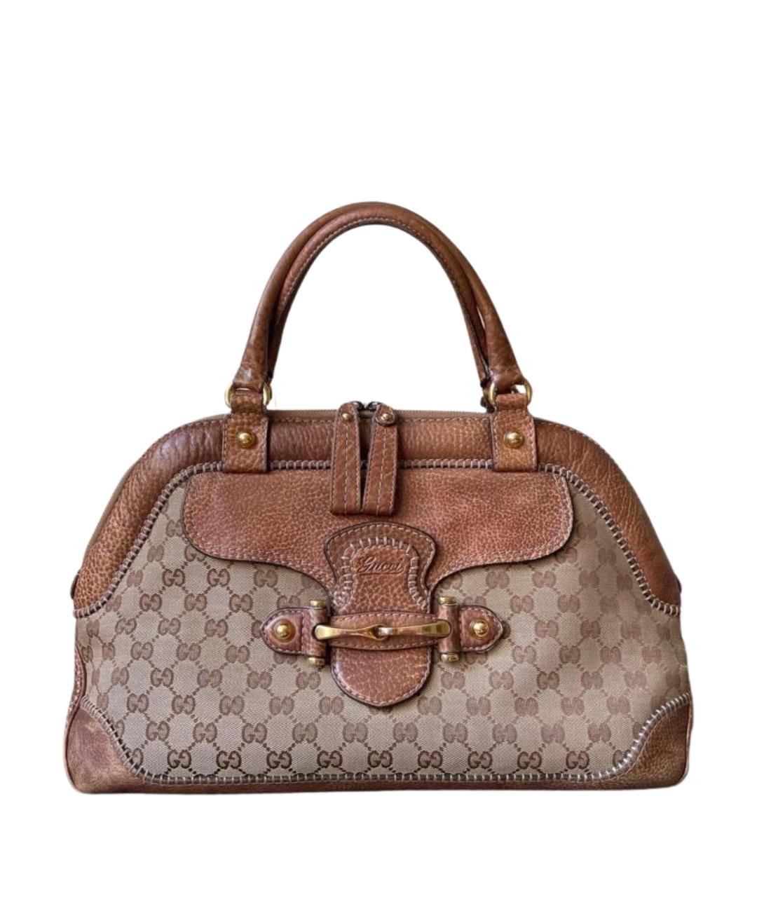 GUCCI Коричневая сумка с короткими ручками, фото 1