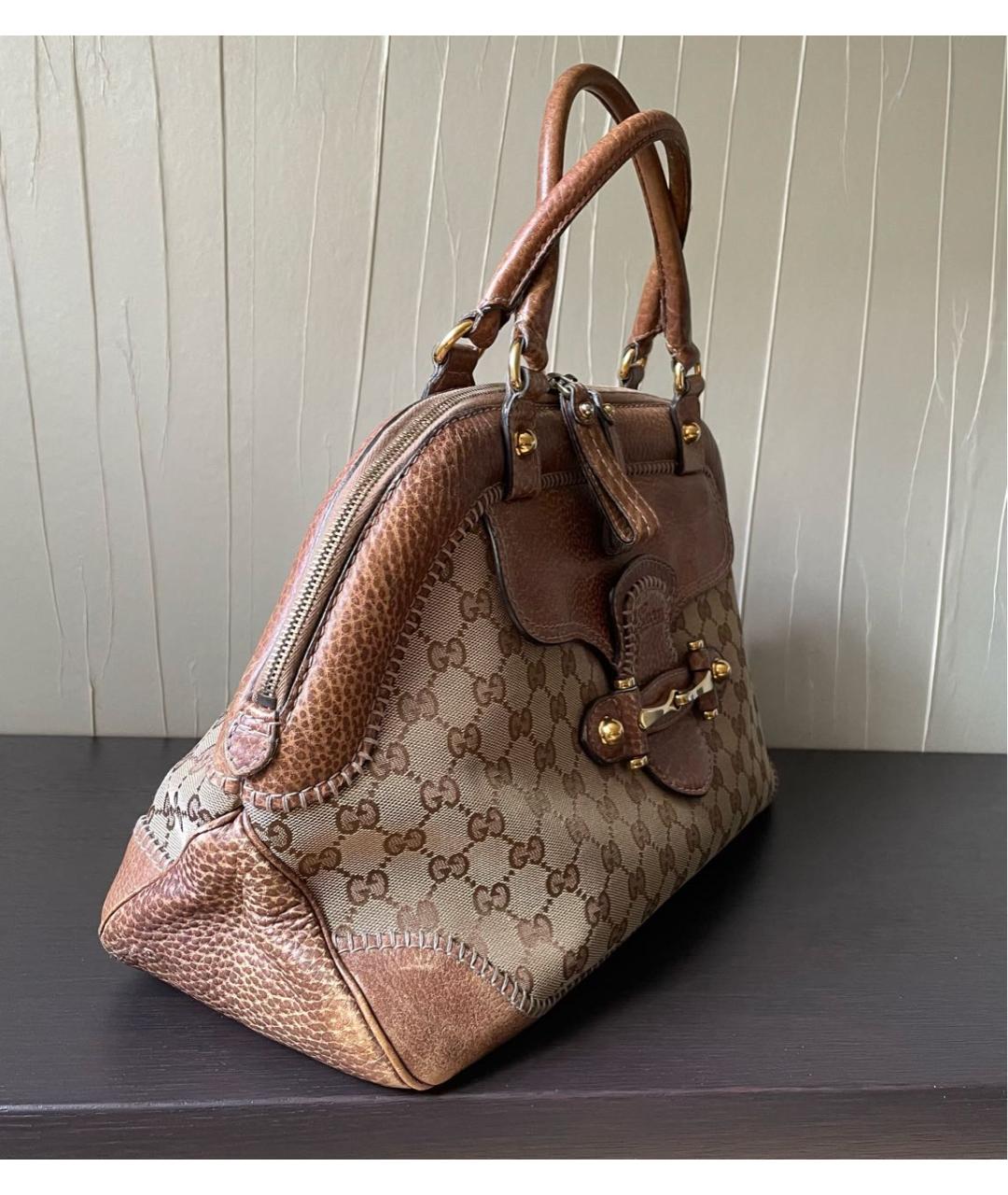 GUCCI Коричневая сумка с короткими ручками, фото 2