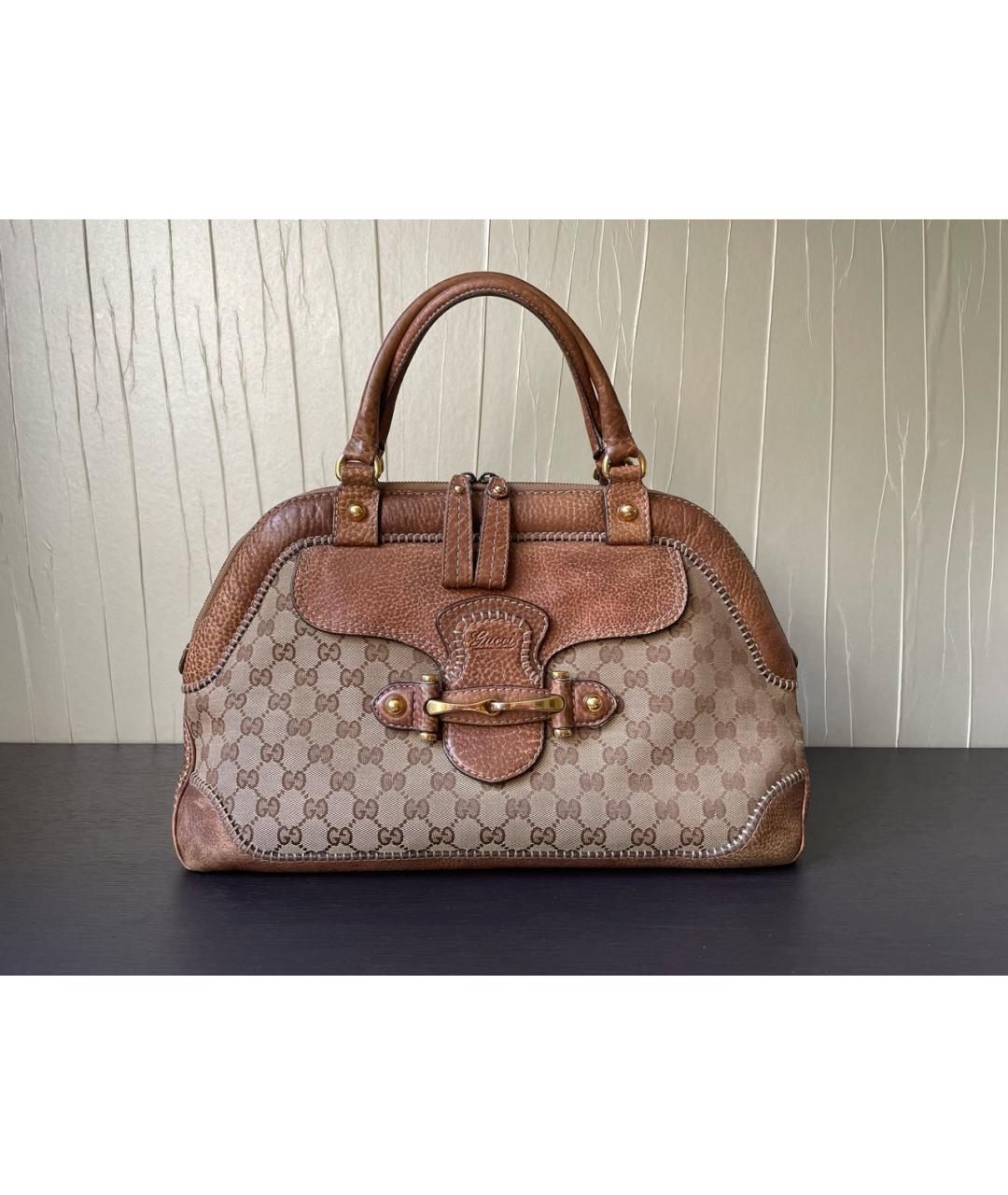 GUCCI Коричневая сумка с короткими ручками, фото 9