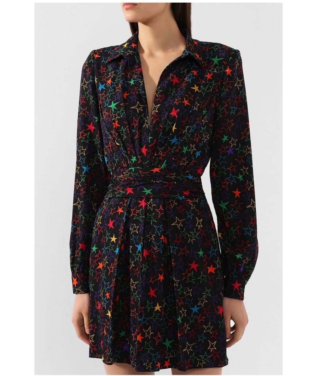 SAINT LAURENT Мульти вискозное коктейльное платье, фото 3