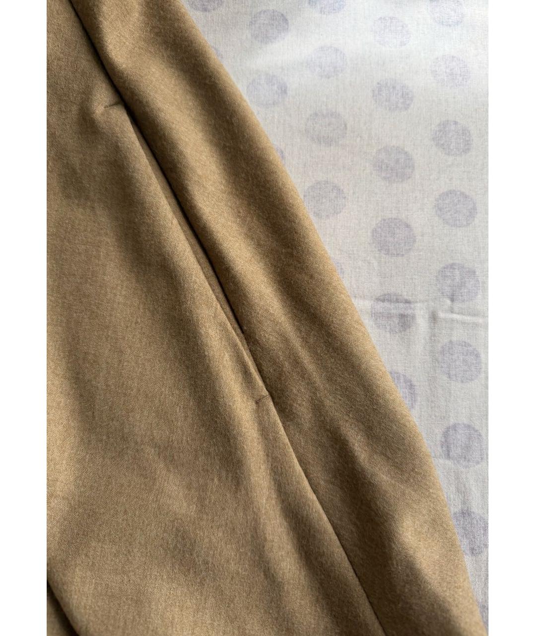 WEEKEND MAX MARA Коричневая шерстяная юбка макси, фото 4