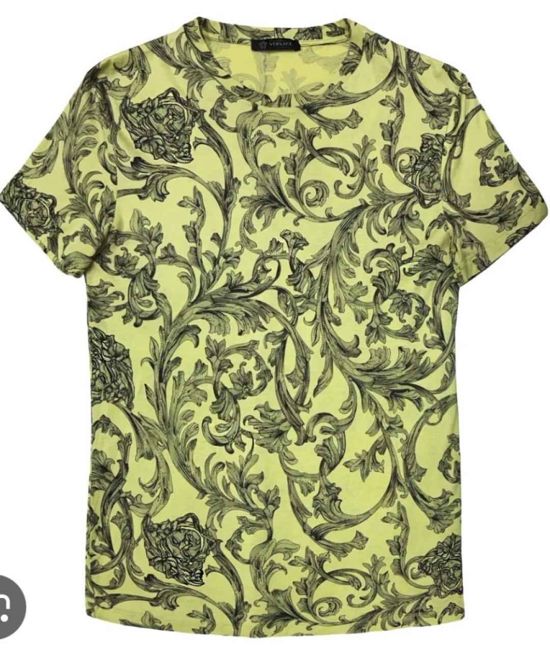 VERSACE Зеленая хлопковая футболка, фото 10