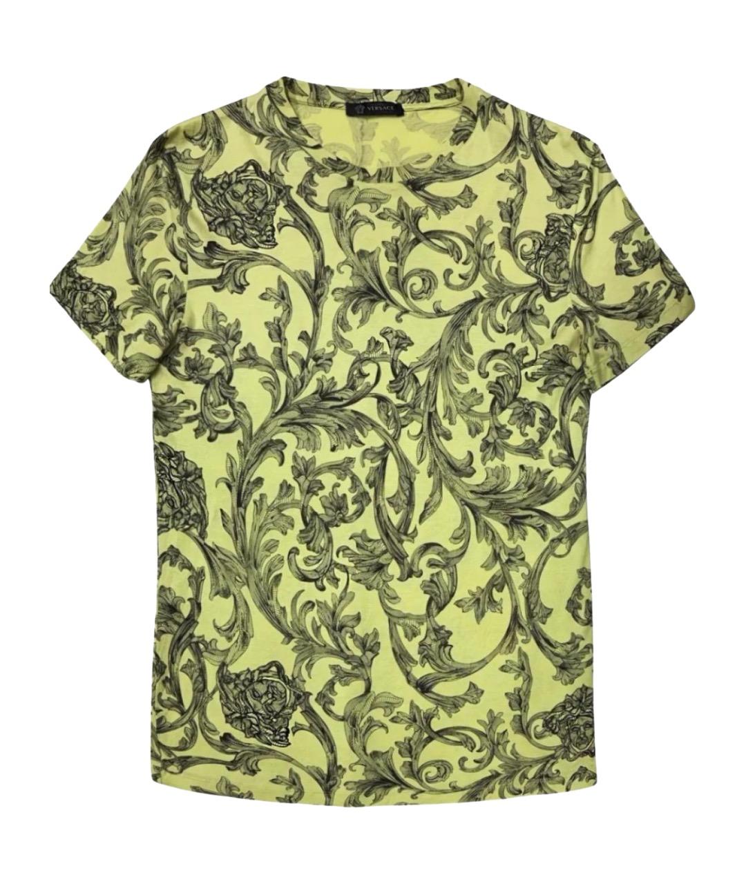 VERSACE Зеленая хлопковая футболка, фото 1