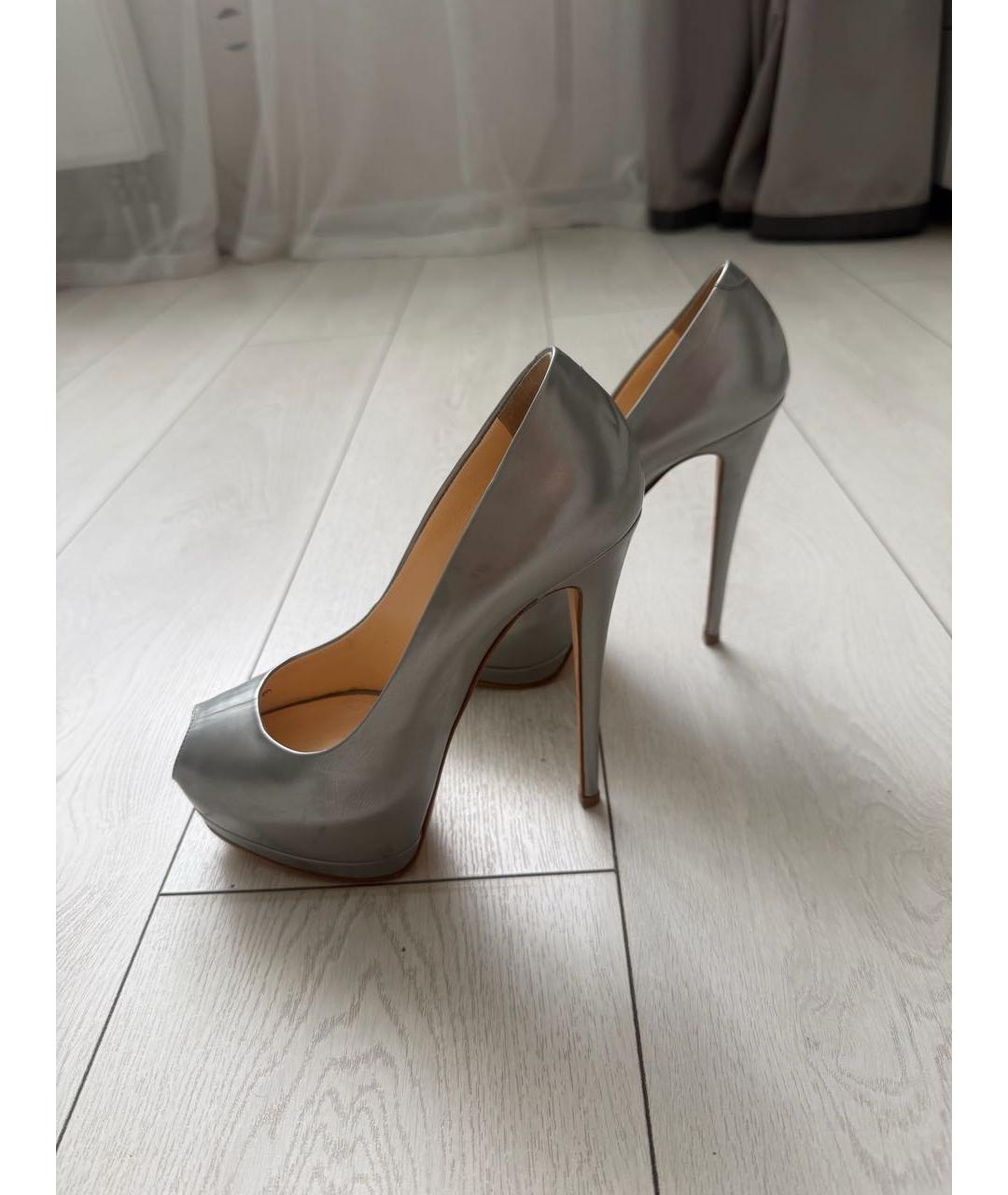 GIUSEPPE ZANOTTI DESIGN Серебряные кожаные туфли, фото 9