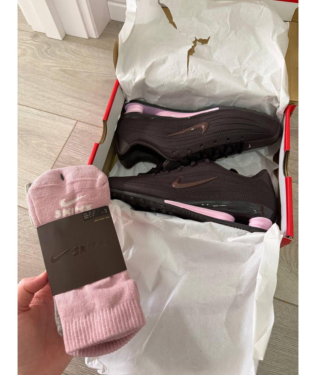 NIKE Коричневые текстильные кроссовки, фото 8