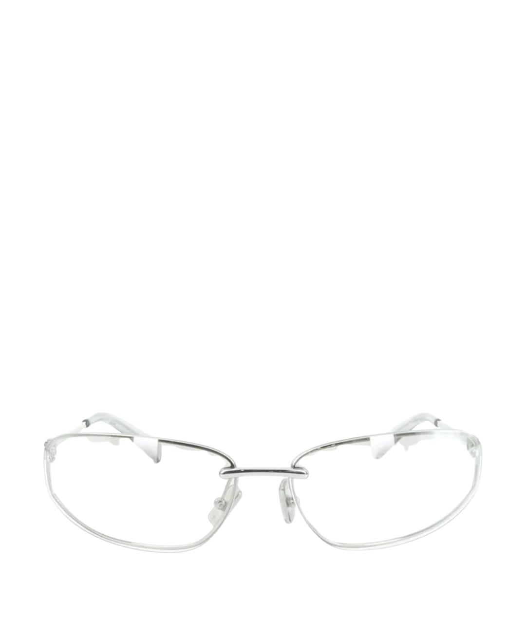 MIU MIU Серебряные металлические солнцезащитные очки, фото 1
