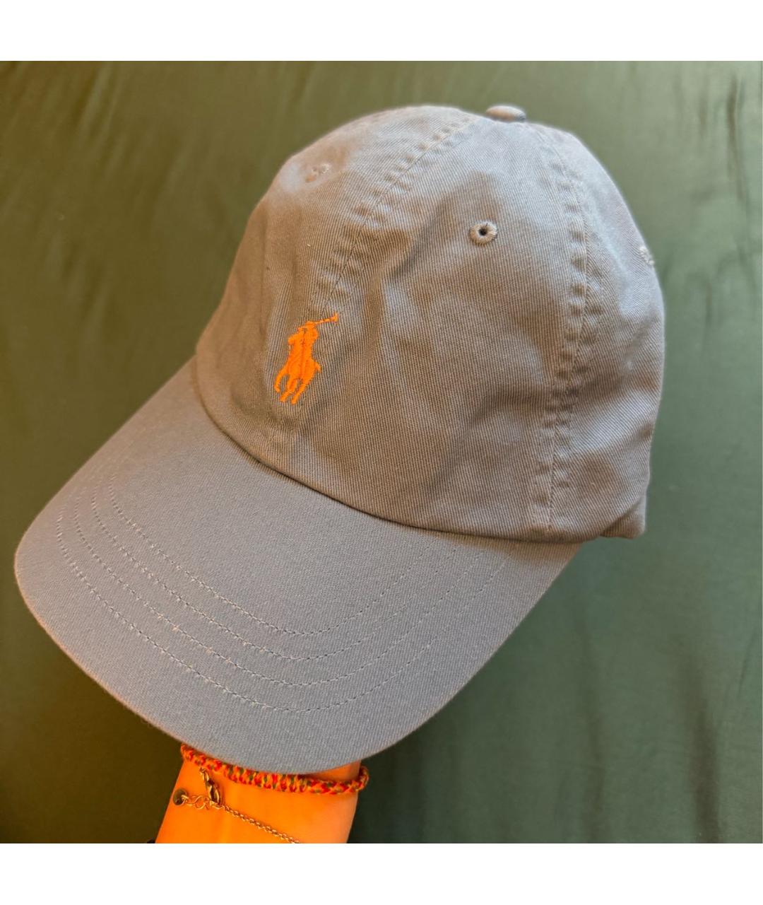POLO RALPH LAUREN Голубая хлопковая кепка/бейсболка, фото 2