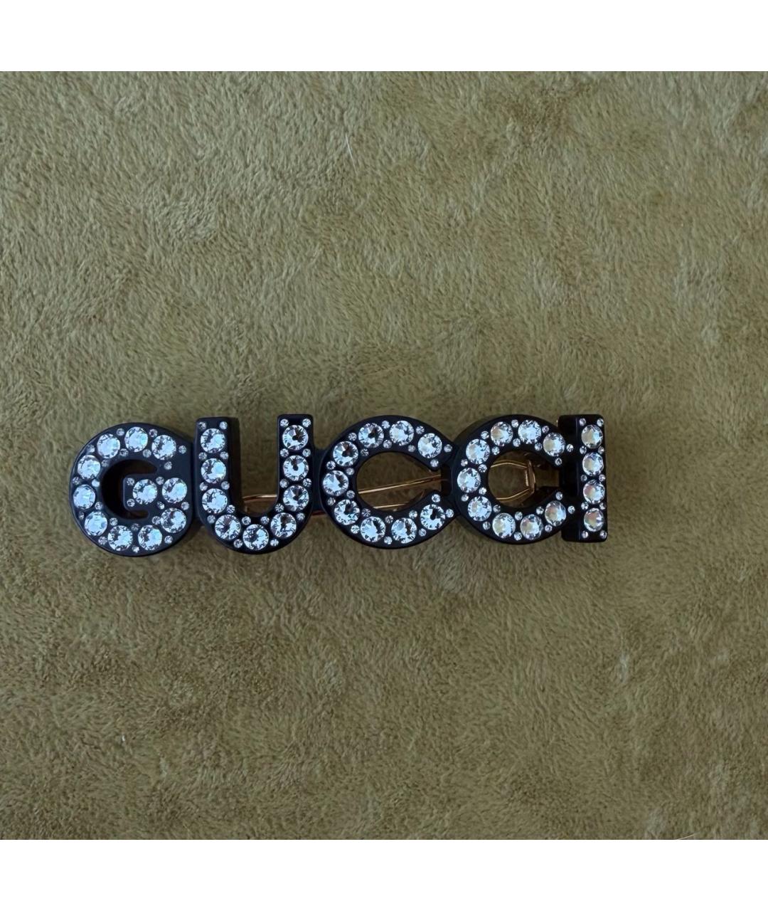 GUCCI Черная пластиковая булавка / брошь, фото 6
