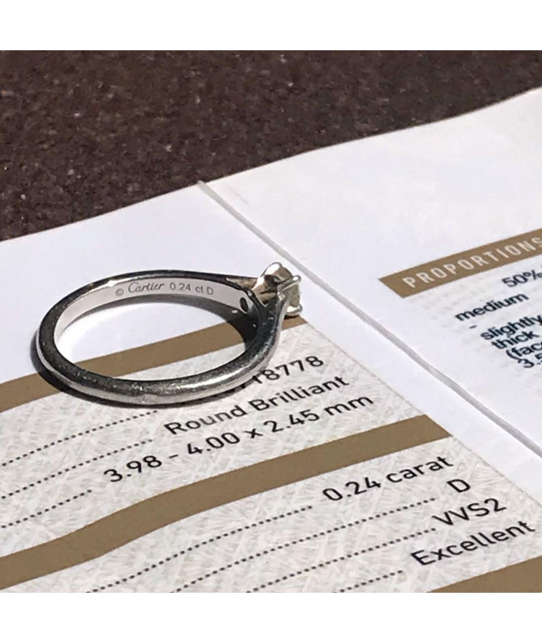 CARTIER Серебряное платиновое кольцо, фото 4