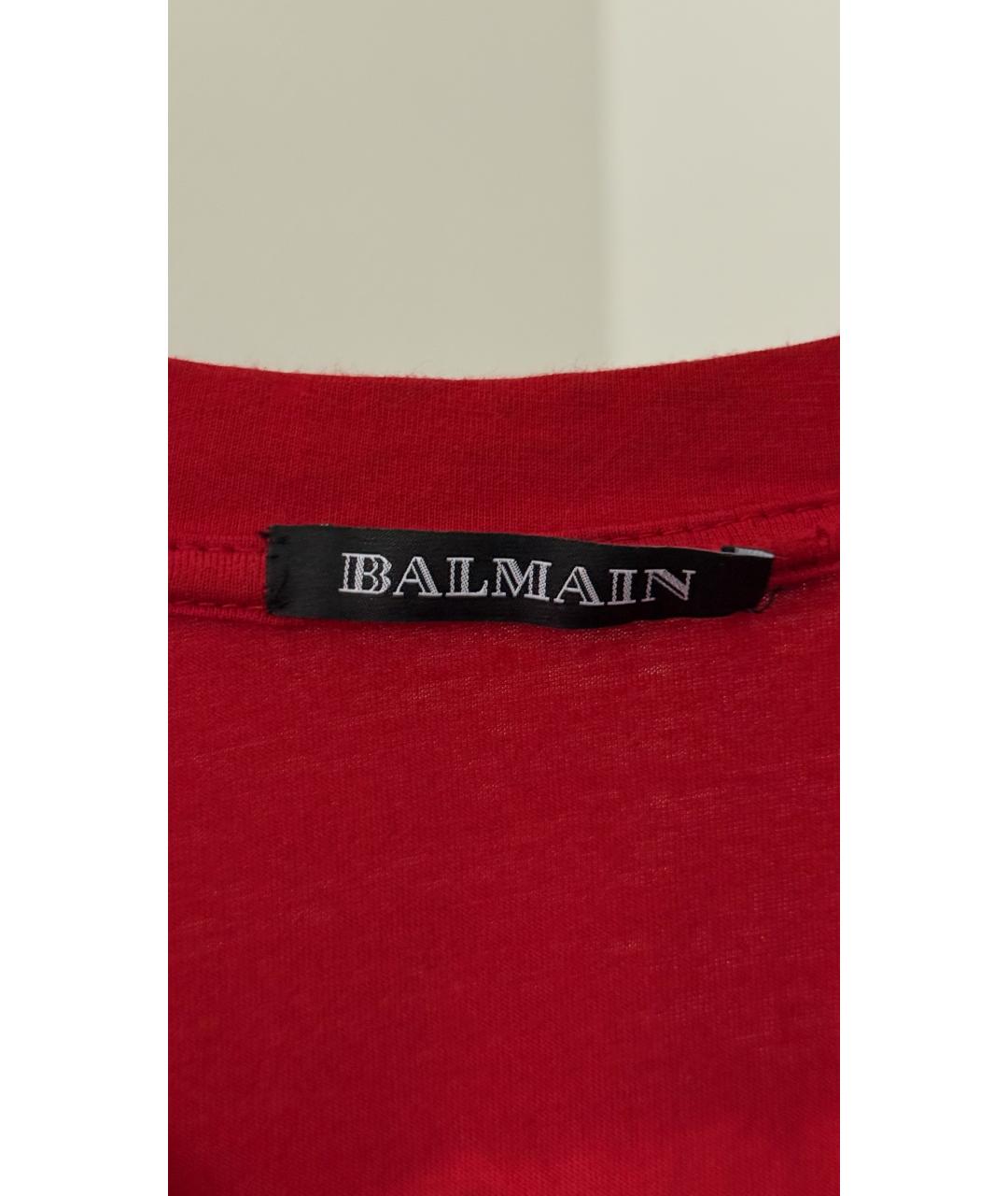 BALMAIN Красная футболка, фото 6