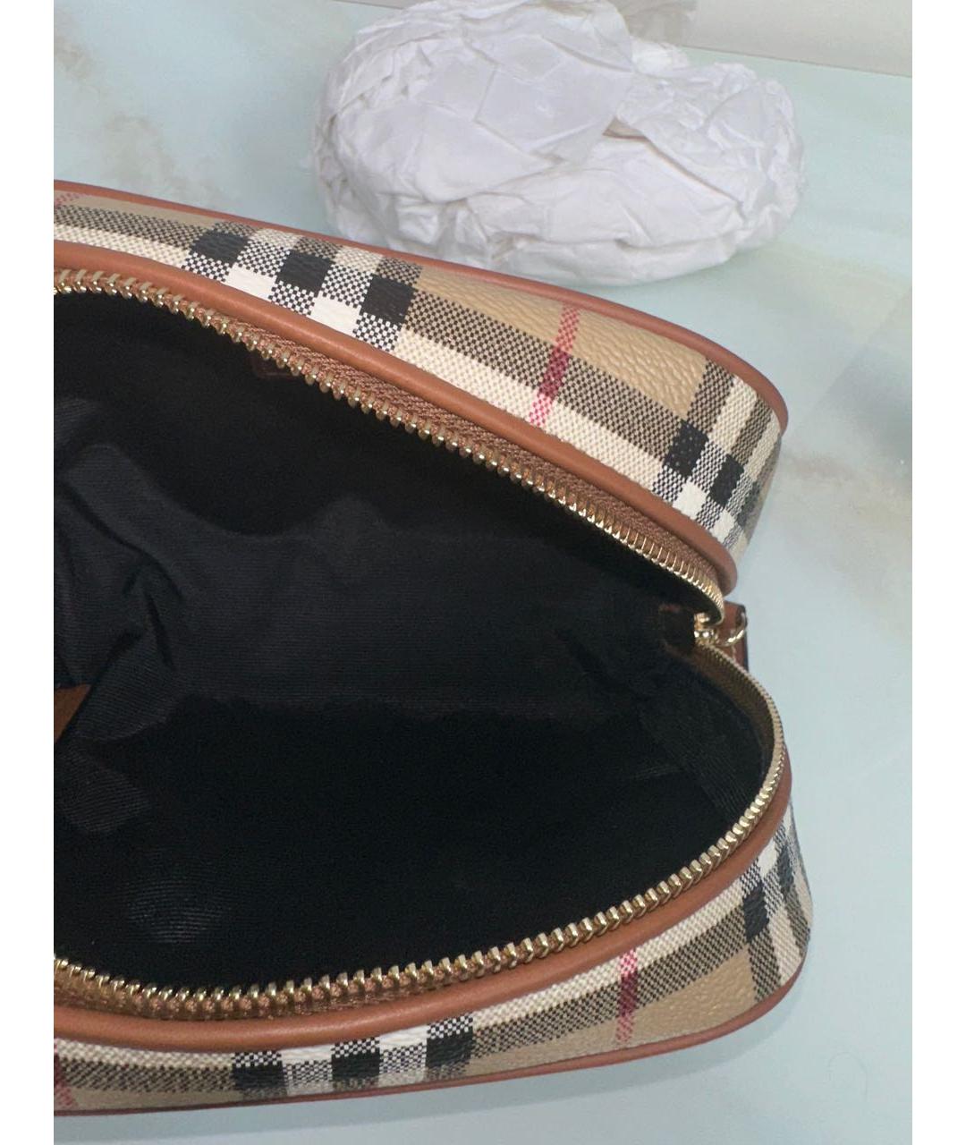 BURBERRY Бежевая косметичка, фото 7