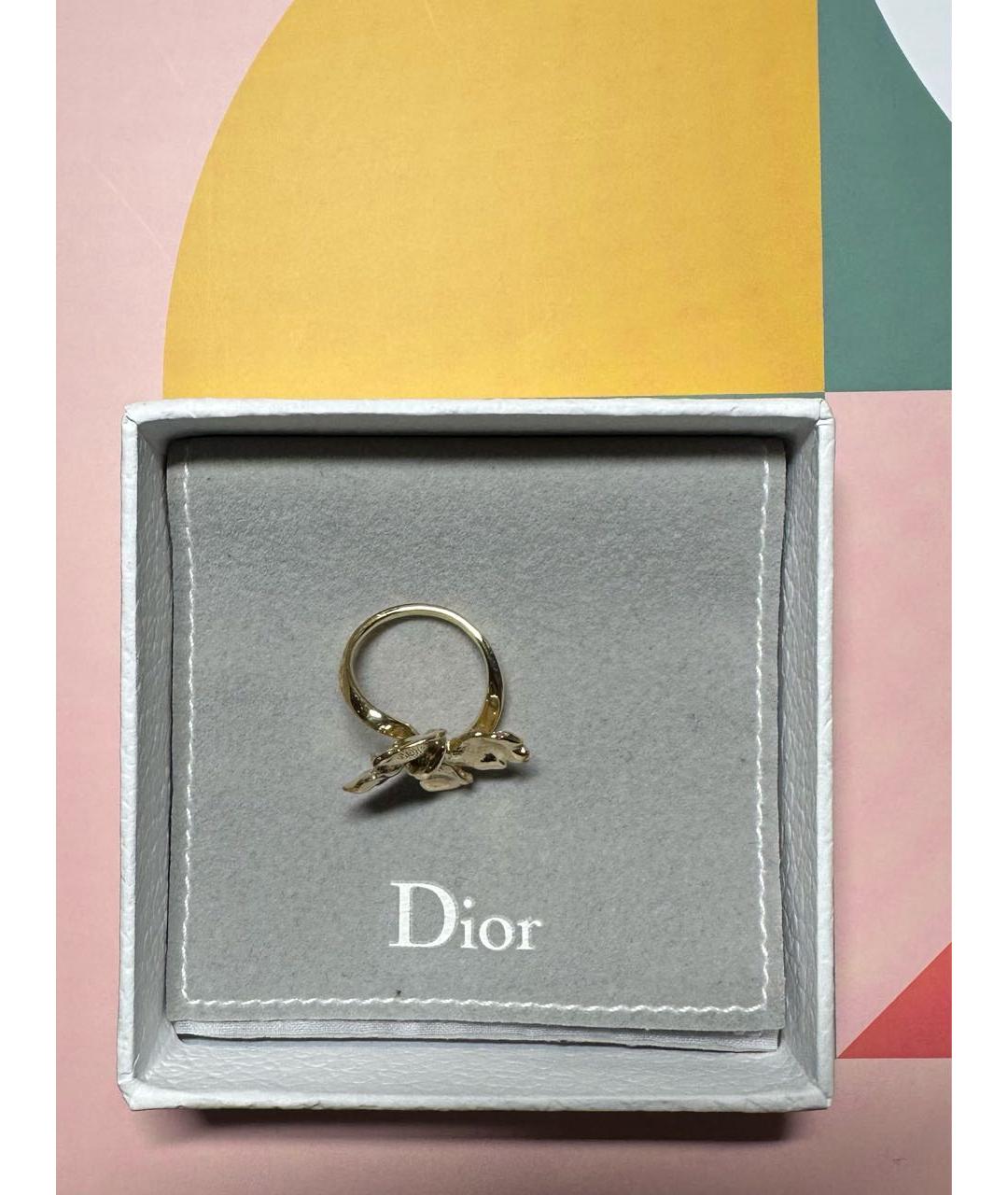 CHRISTIAN DIOR Золотое металлическое кольцо, фото 4
