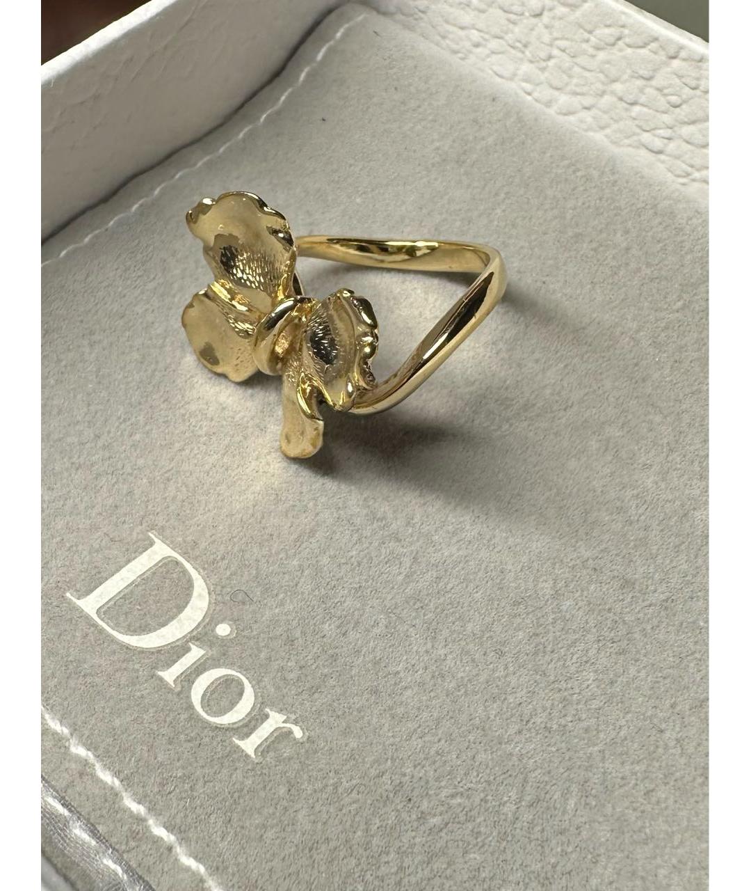 CHRISTIAN DIOR Золотое металлическое кольцо, фото 3