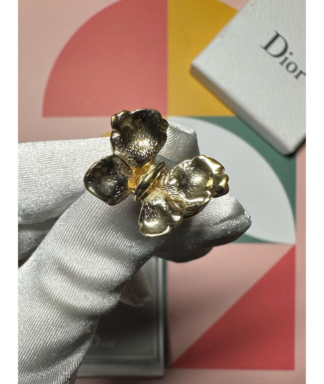 CHRISTIAN DIOR Золотое металлическое кольцо, фото 2